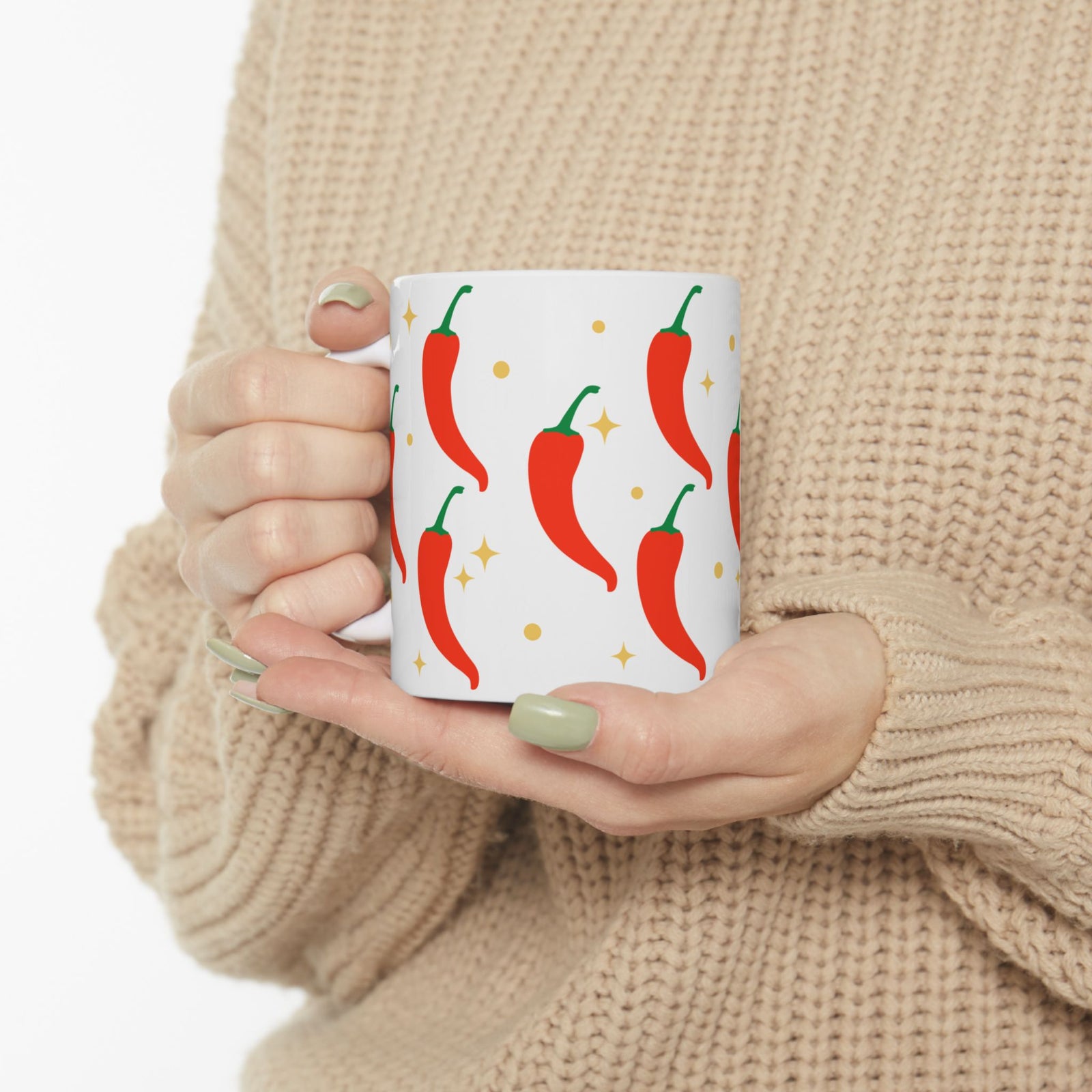 Spicy Chili Pepper Cute Ceramic Mug Coffee Cup (11oz & 15oz)