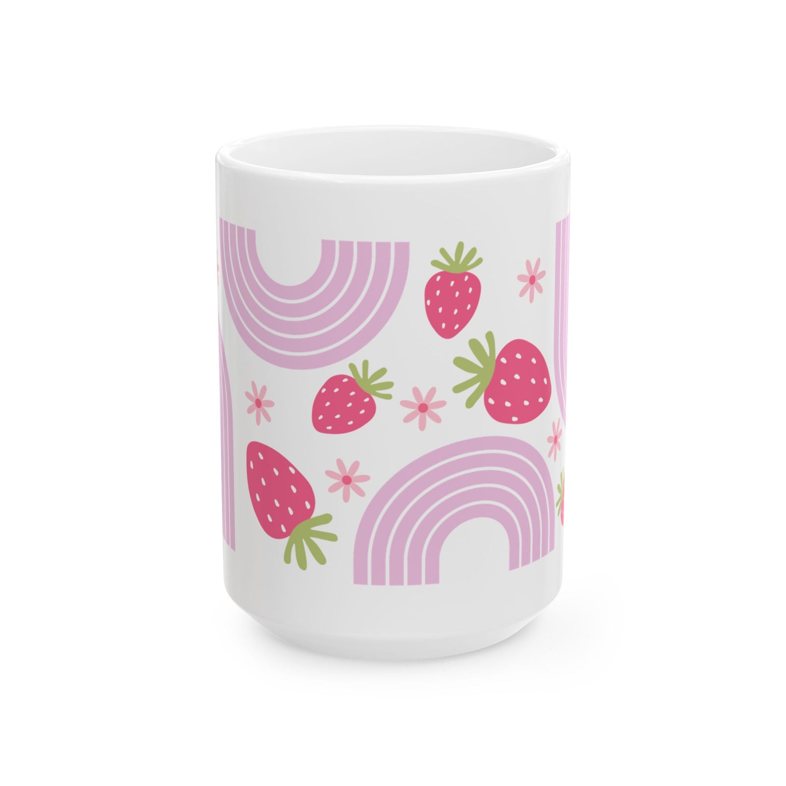 Wild Strawberry Cute Ceramic Mug Coffee Cup (11oz & 15oz)