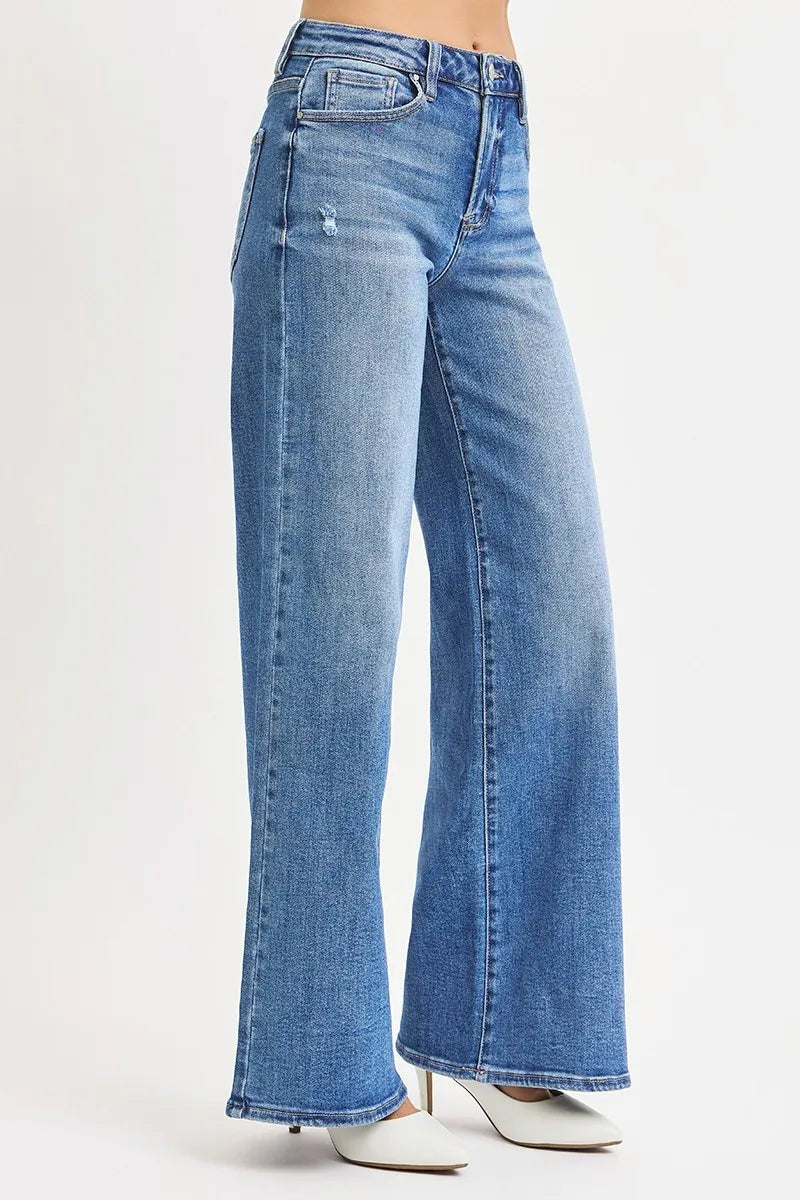 RISEN Full Size High Rise Wide Leg Jeans Plus Size - Sydney So Sweet