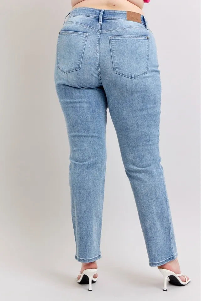 Judy Blue Plus Size High Waist Dad Jeans - Sydney So Sweet