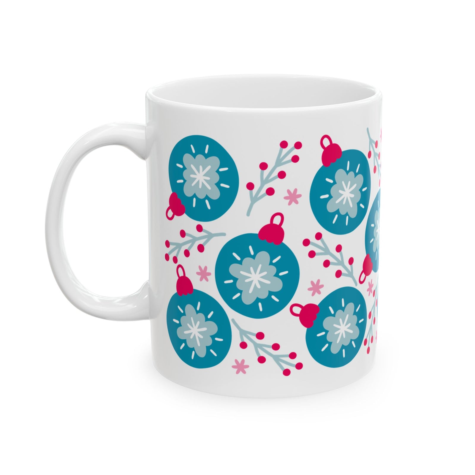 Opulent Ornaments Christmas Ceramic Mug Coffee Cup (11oz & 15oz)