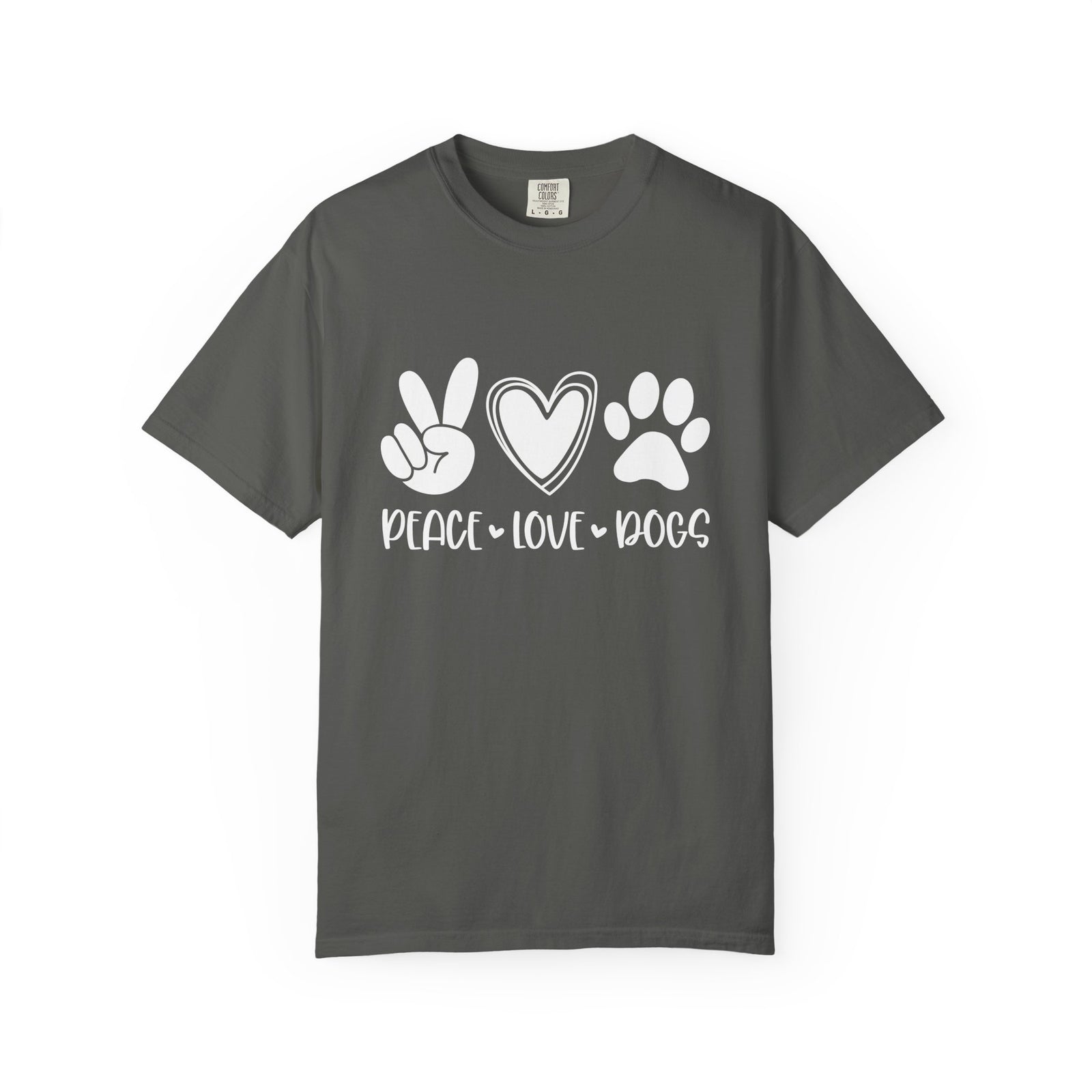 Peace Love Dogs T-Shirt Cute Dog Mom Graphic Tee