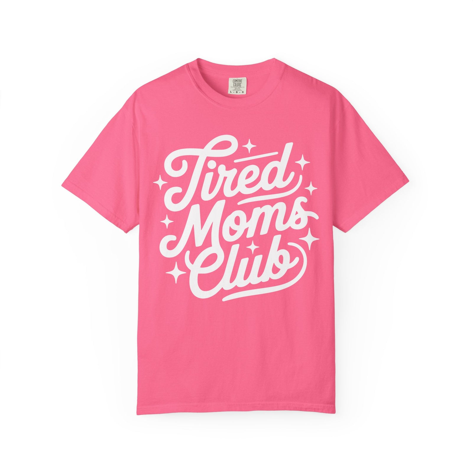 Tired Moms Club Mom T-Shirt Cute Script Graphic Tee