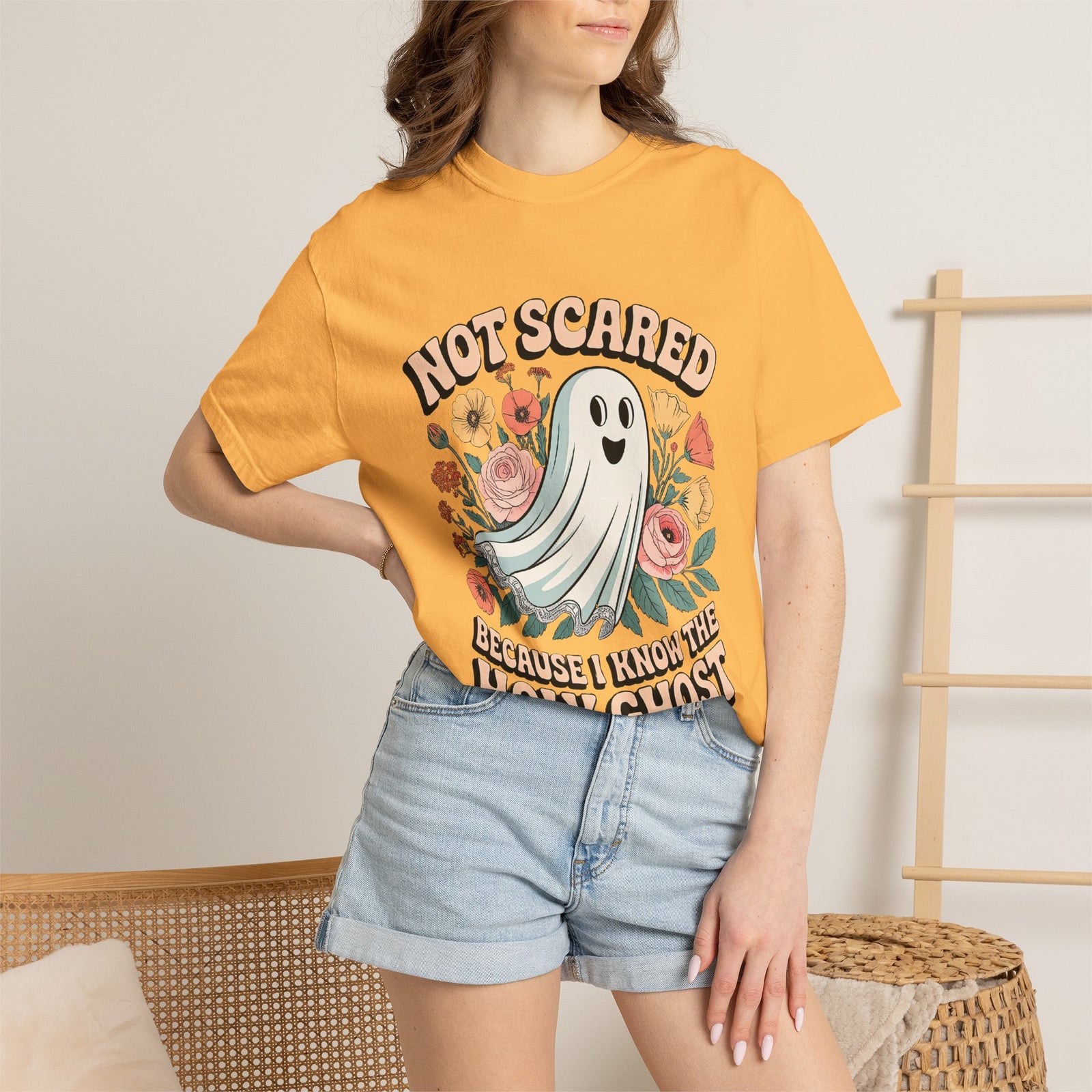Not Scared Holy Ghost T-Shirt Christian Halloween Graphic Tee