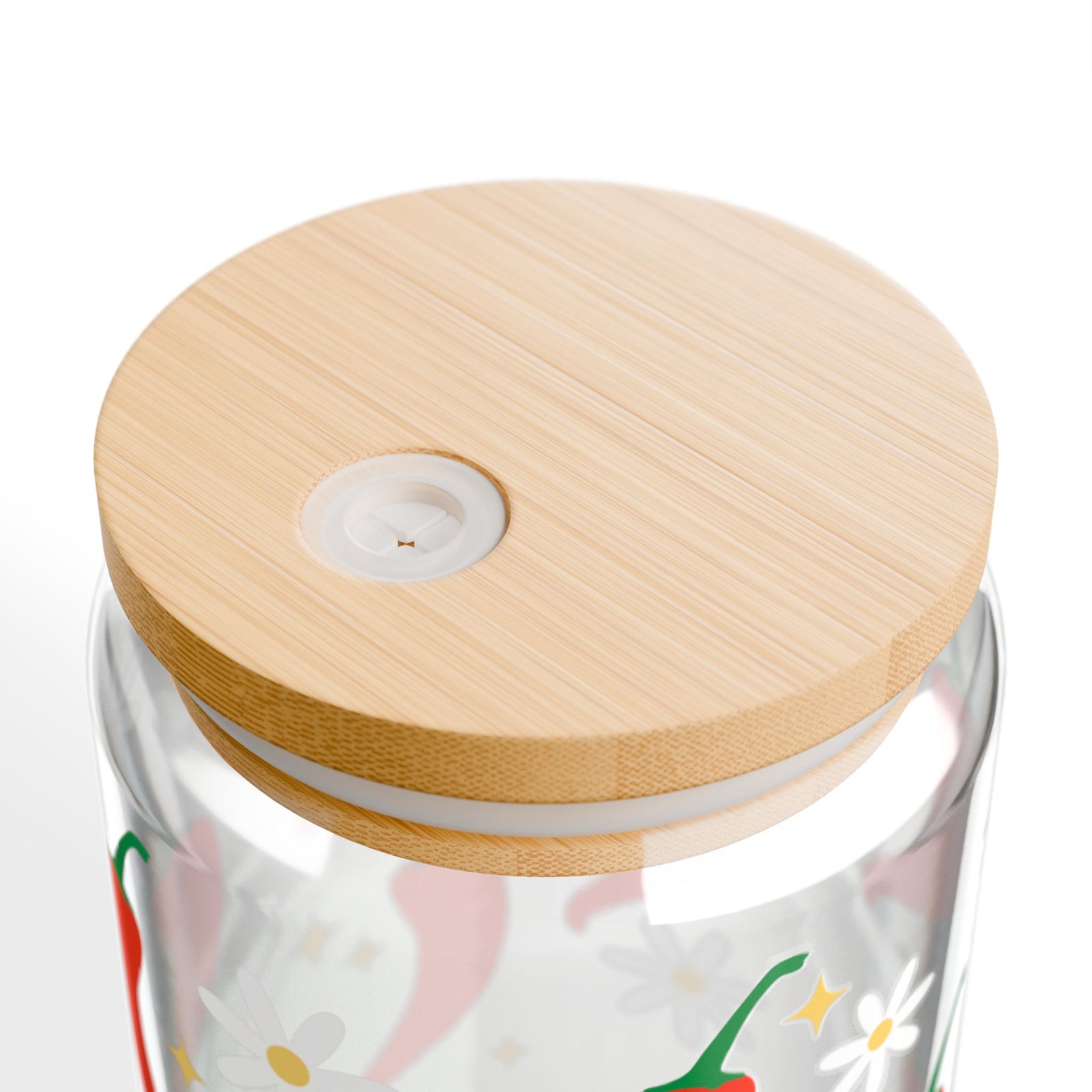 Spicy Chili Pepper Sipper Glass 16oz — Reusable Drink Jar with Lid & Straw