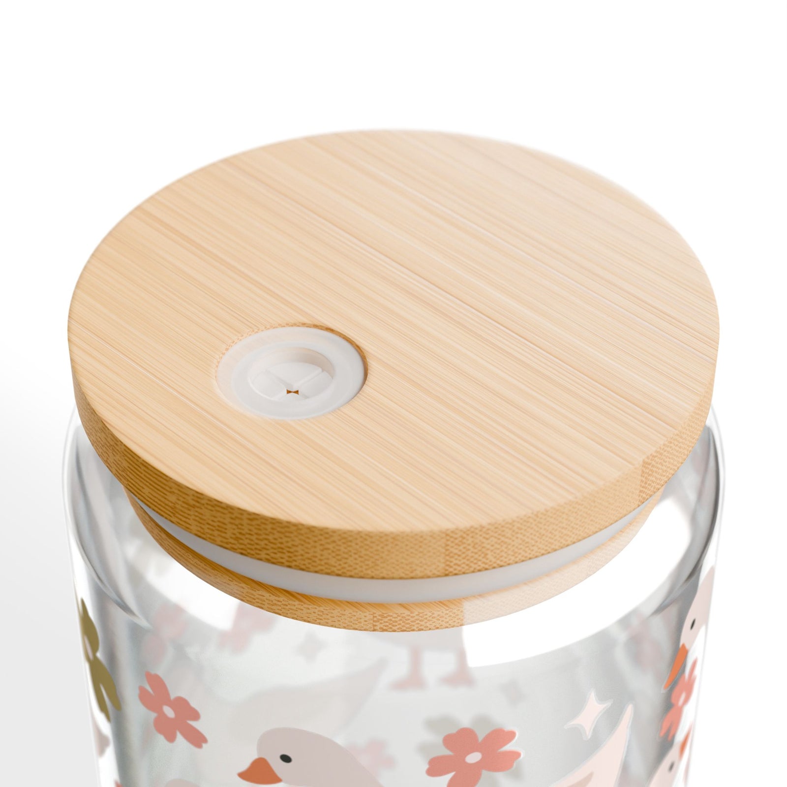 Duck Duck Tumbler Sipper Glass 16oz — Reusable Drink Jar with Lid & Straw - Sydney So Sweet