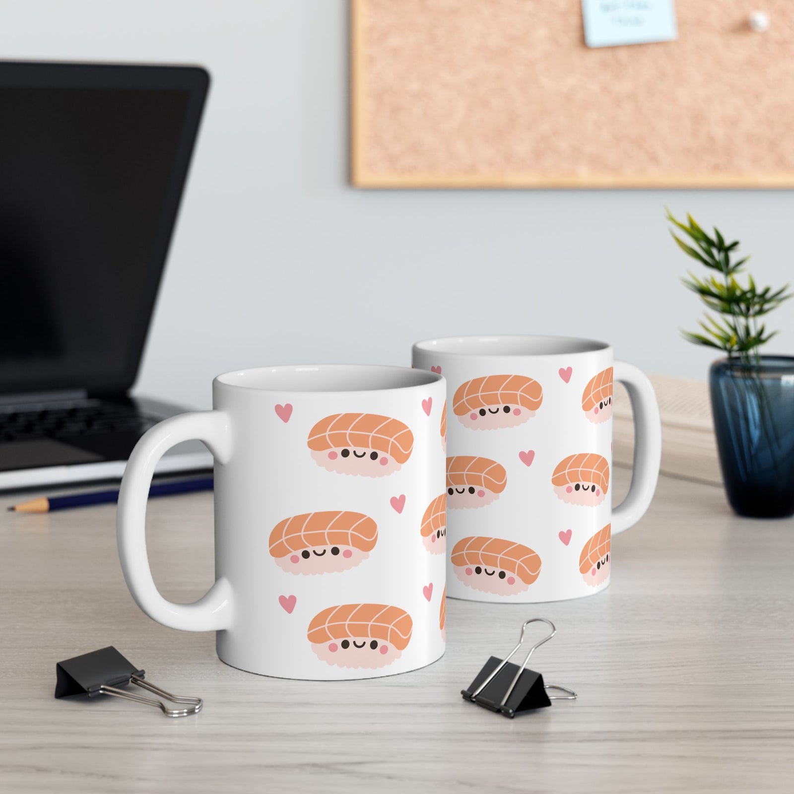 Kawaii Sushi Cute Ceramic Mug Coffee Cup (11oz & 15oz)