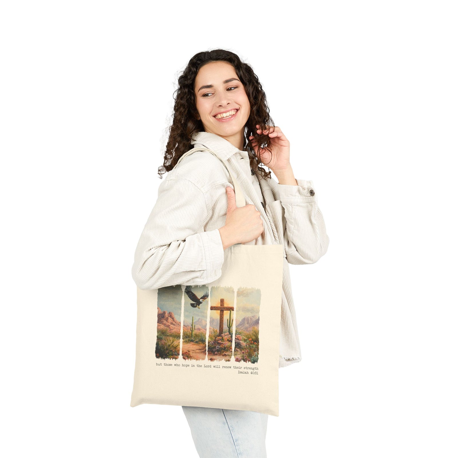 Those Who Hope in the Lord Christian Church Cotton Canvas Tote Bag