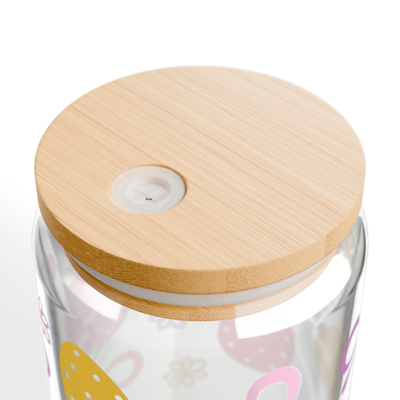 Easter Bows Tumbler Sipper Glass 16oz — Reusable Drink Jar with Lid & Straw