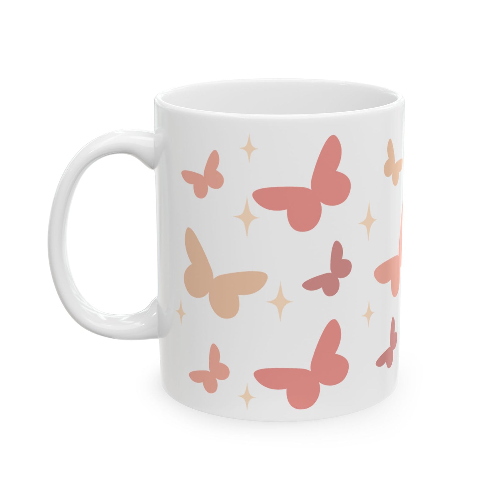 Butterfly Season Cute Ceramic Mug Coffee Cup (11oz & 15oz)