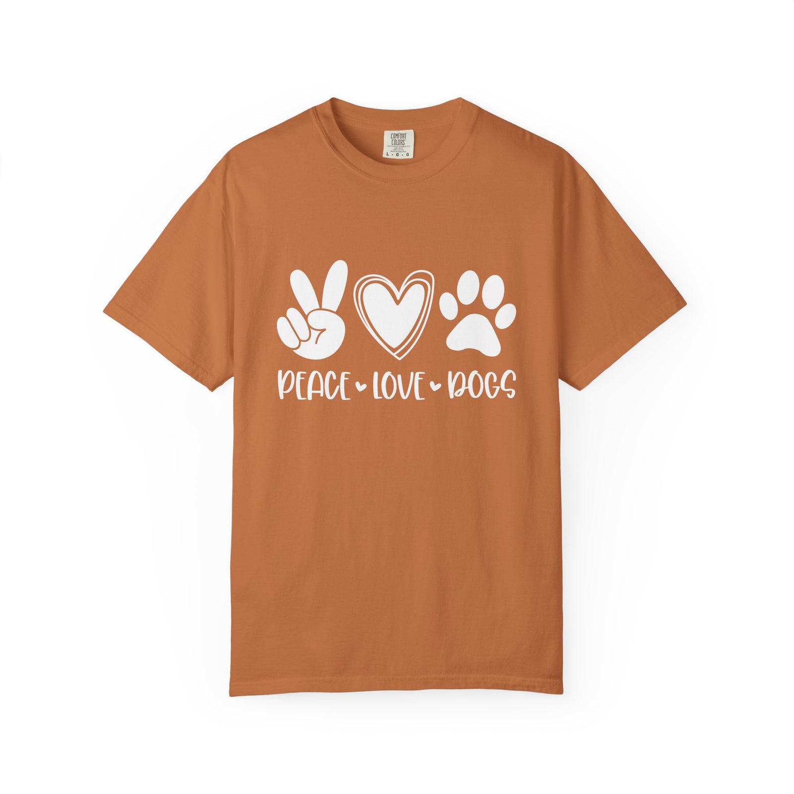 Peace Love Dogs T-Shirt Cute Dog Mom Graphic Tee