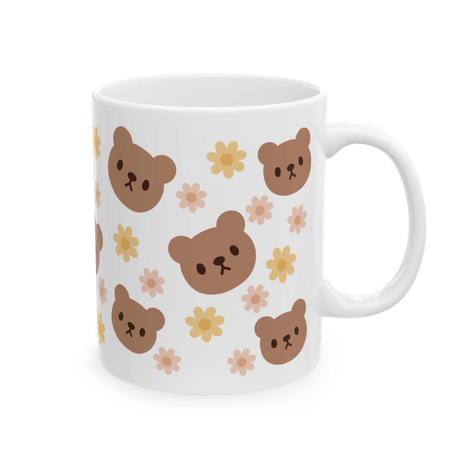 Teddy Bear Daisy Cute Ceramic Mug Coffee Cup (11oz & 15oz) - Sydney So Sweet