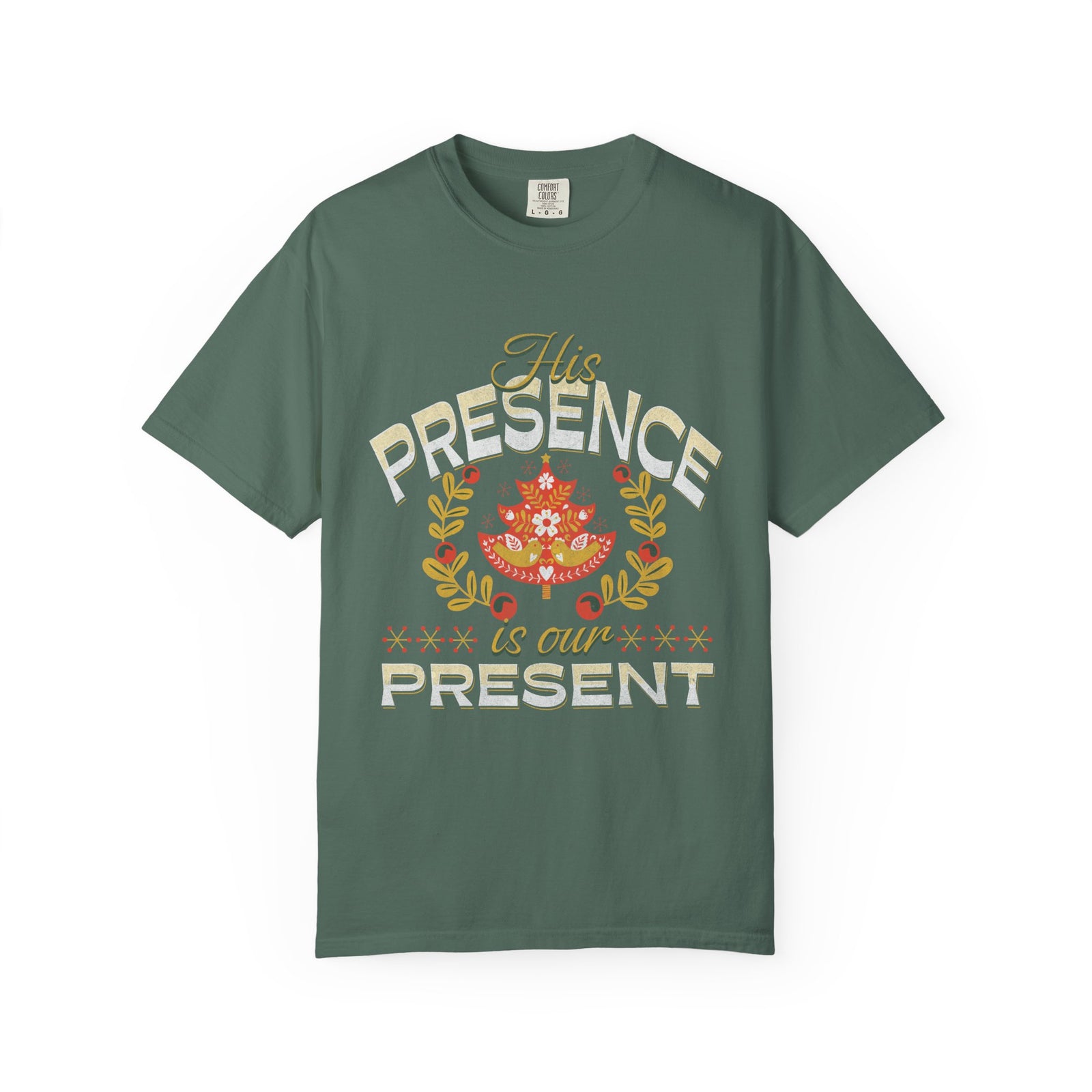 His Presence is our Present T-Shirt Christian Christmas Graphic Tee