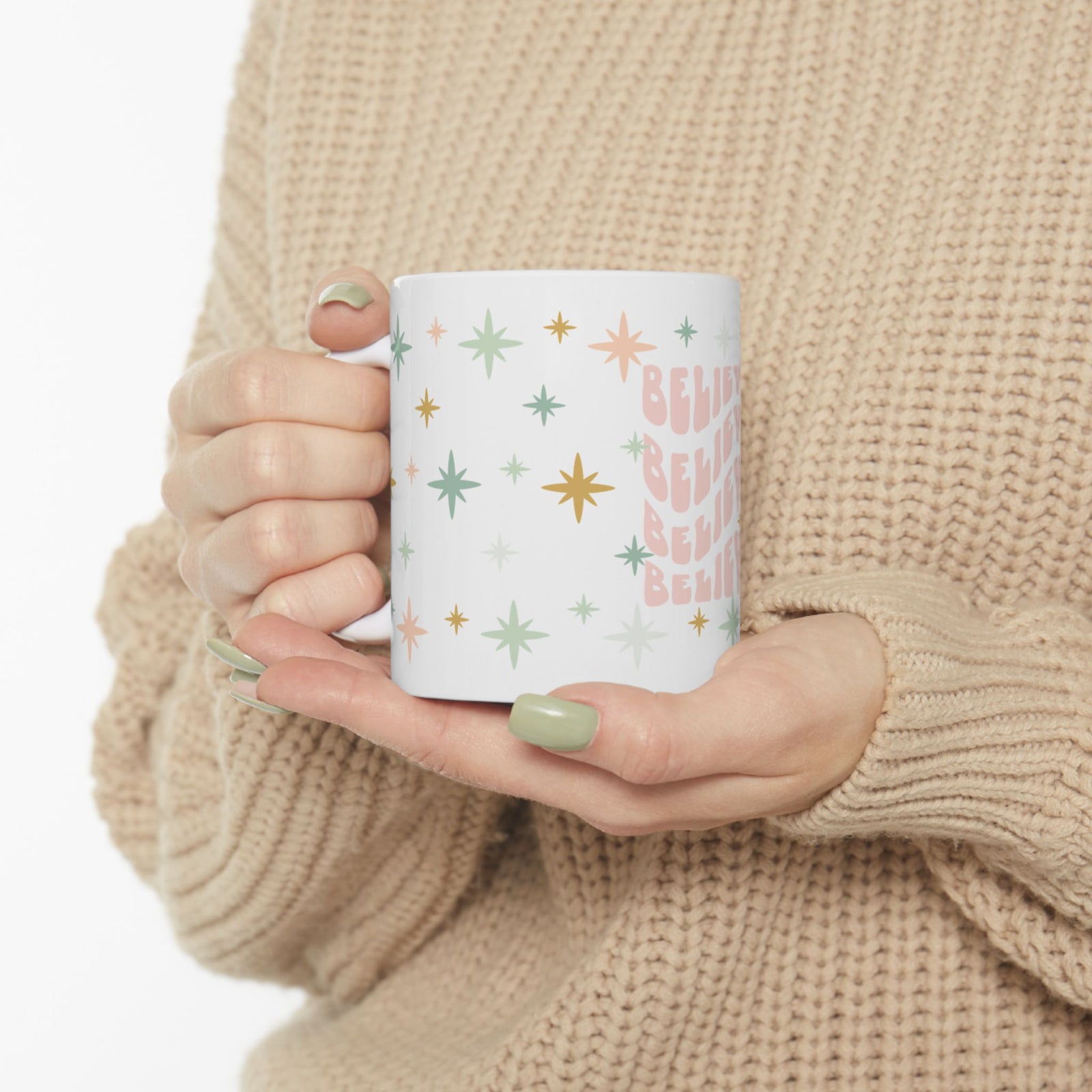 Believe Christmas Magic Coffee Ceramic Mug Coffee Cup (11oz & 15oz)