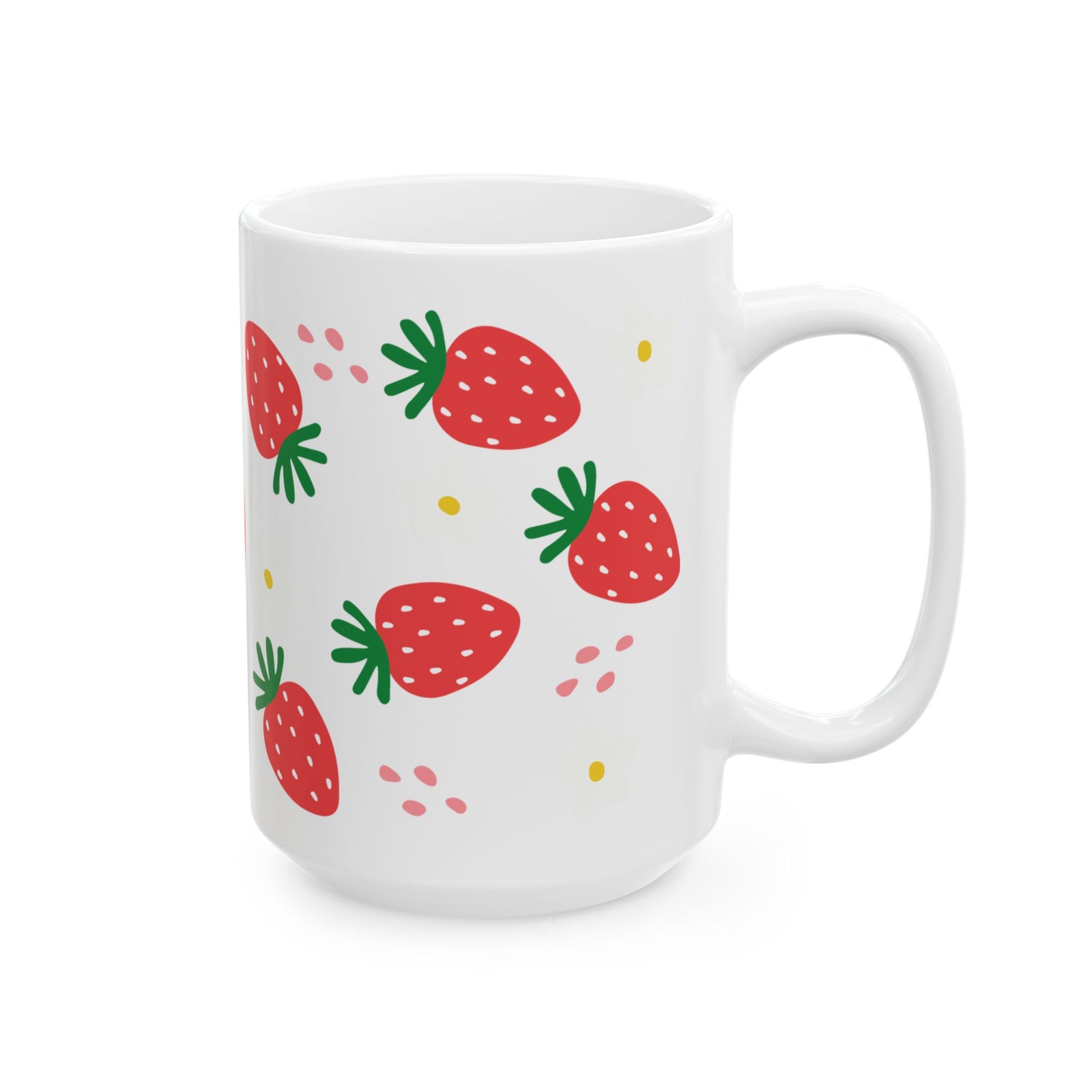 Strawberries Cute Ceramic Mug Coffee Cup (11oz & 15oz)