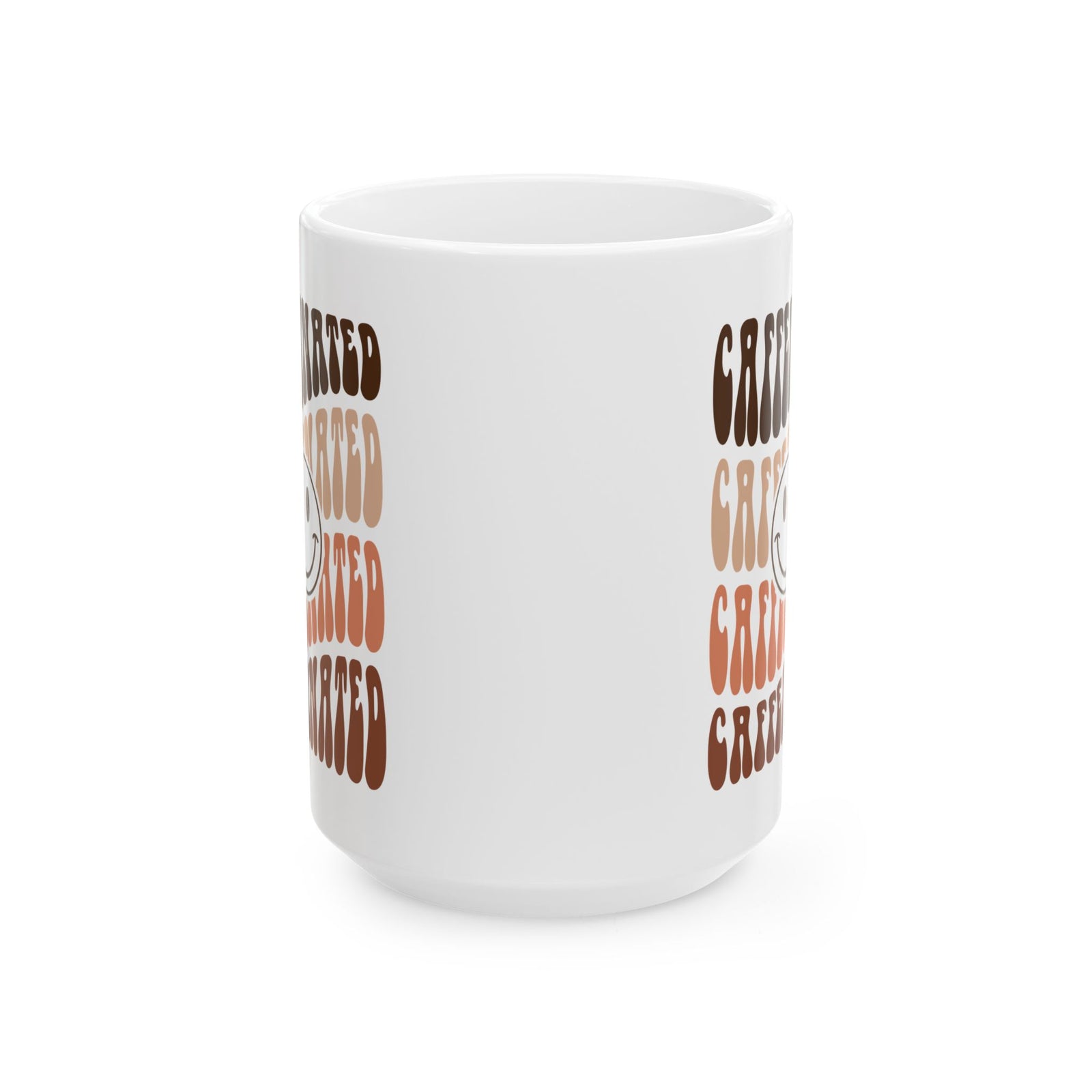 Caffeinated Smile Cute Ceramic Mug Coffee Cup (11oz & 15oz)