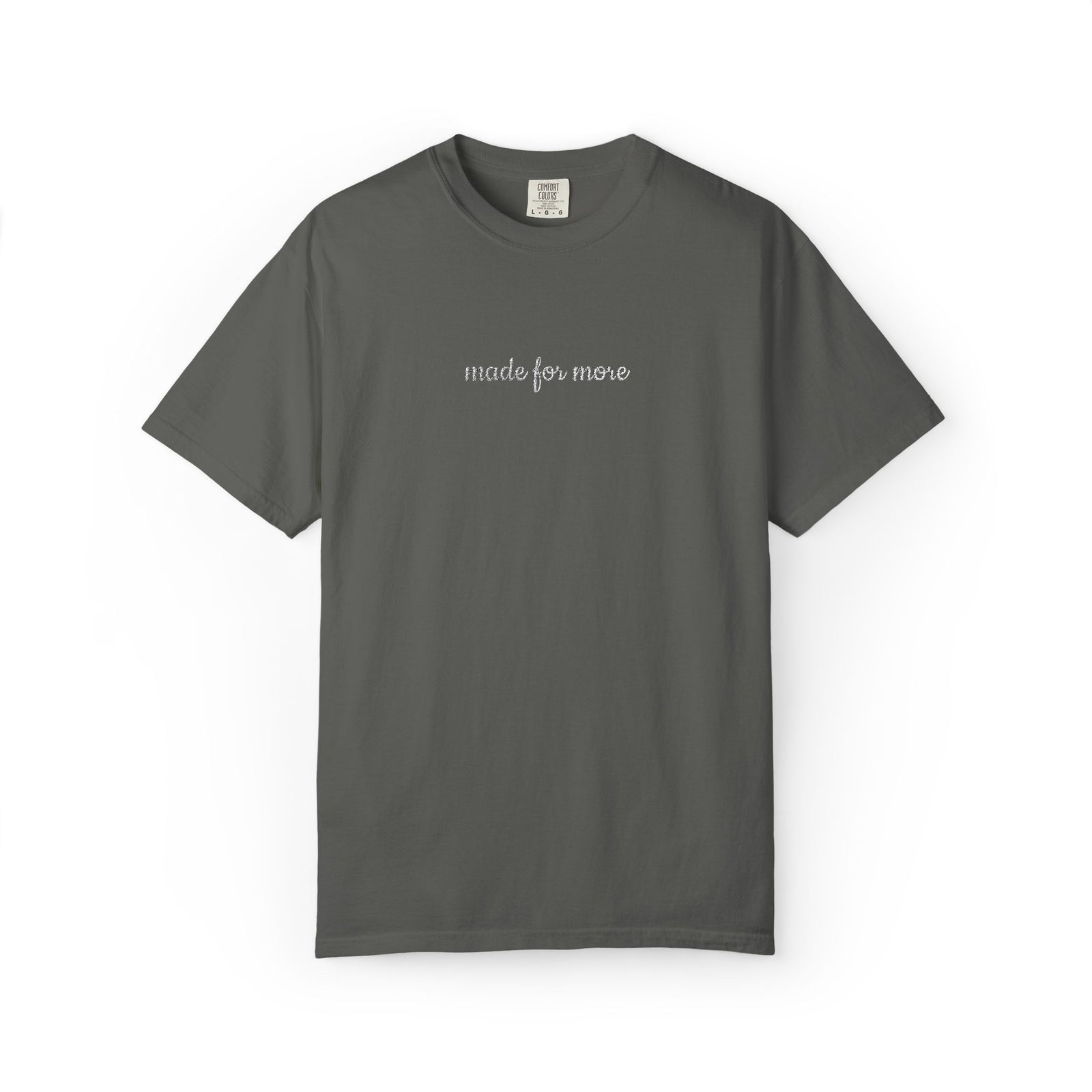 One More Chapter Embroidered Script Tee Book Lover T-Shirt