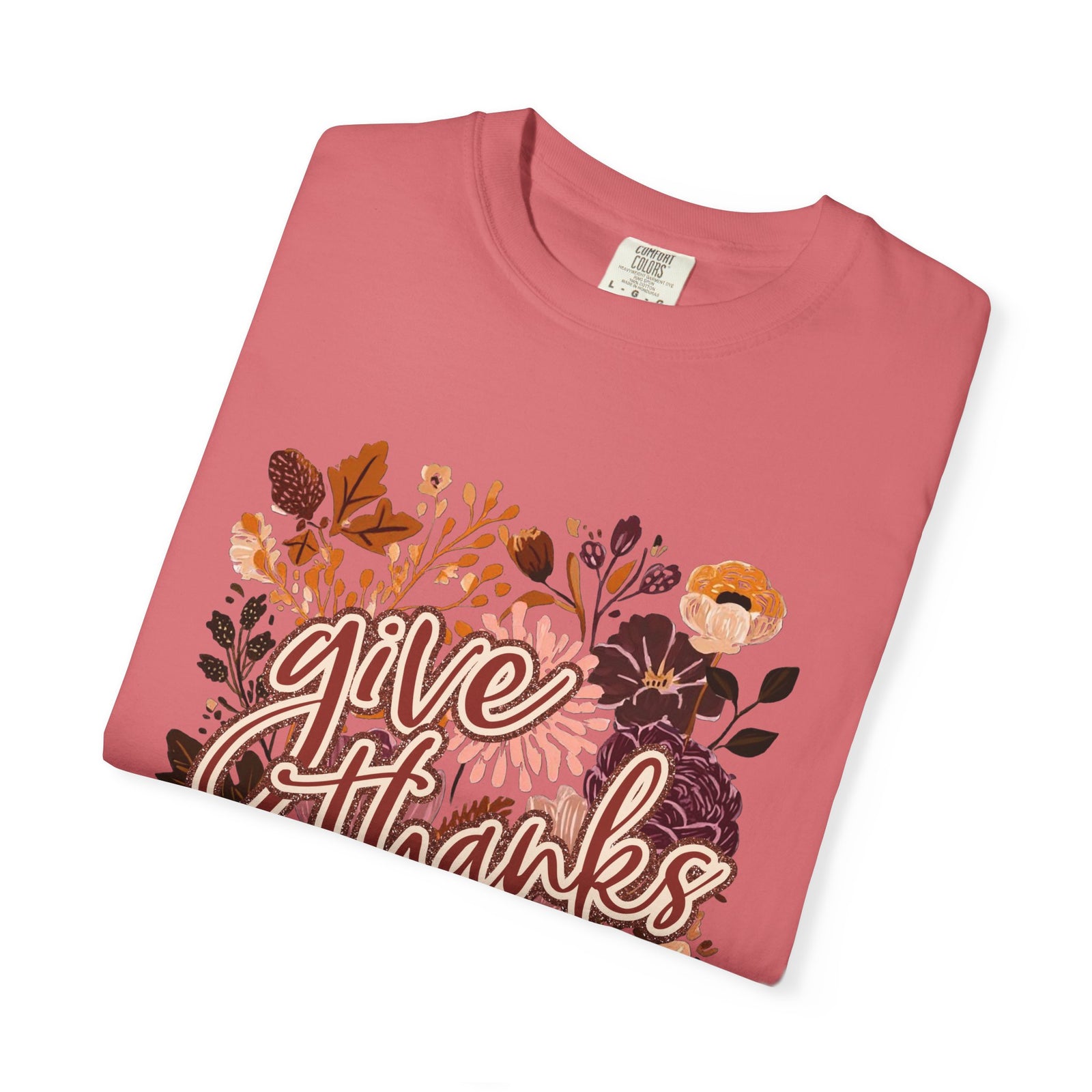 Give Thanks T-Shirt Fall Pumpkin Thanksgiving Graphic Tee