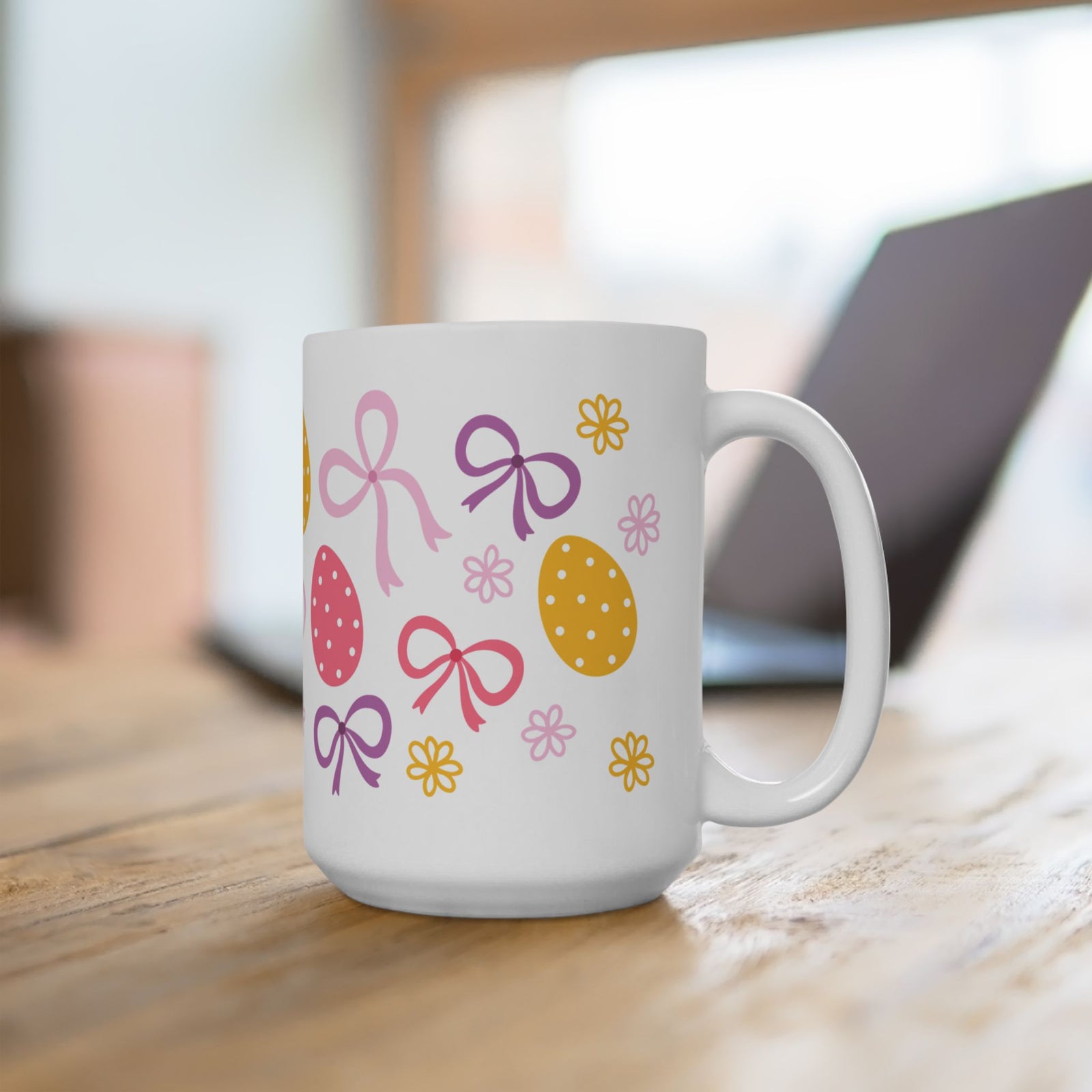 Easter Bows Cute Ceramic Mug Coffee Cup (11oz & 15oz)