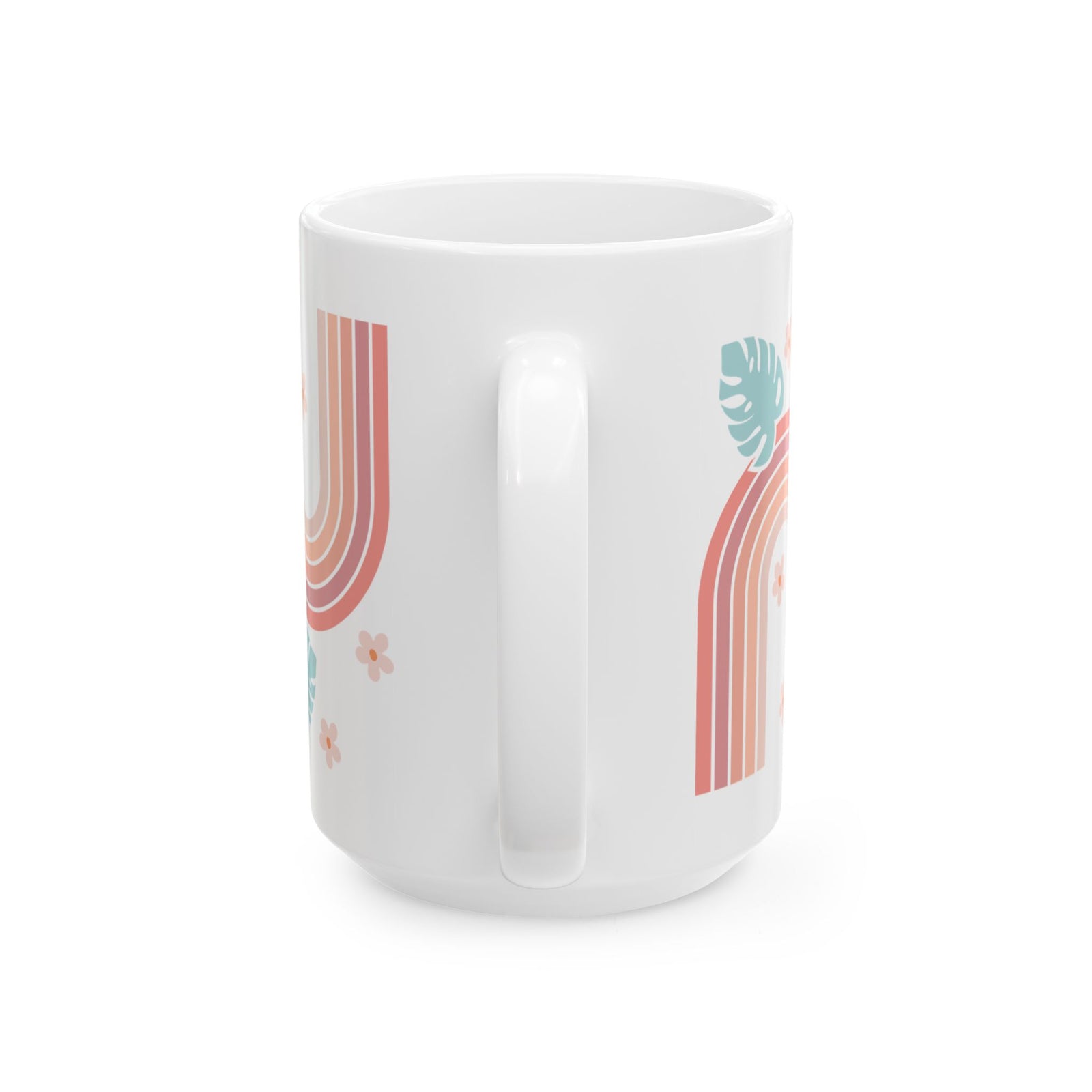 Boho Retro Rainbow Cute Ceramic Mug Coffee Cup (11oz & 15oz)