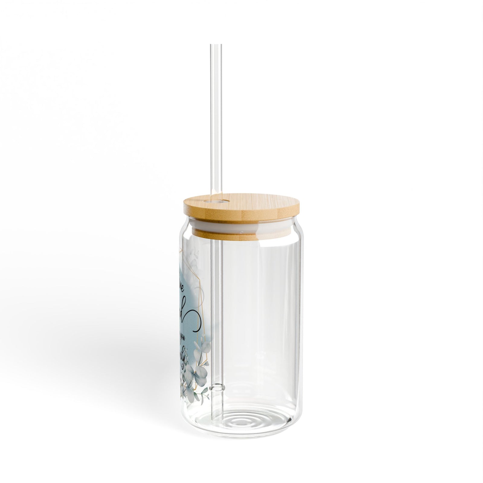 True Friend is Family Proverbs 18:24 Christian Tumbler Sipper Glass 16oz — Reusable Drink Jar with Lid & Straw - Sydney So Sweet