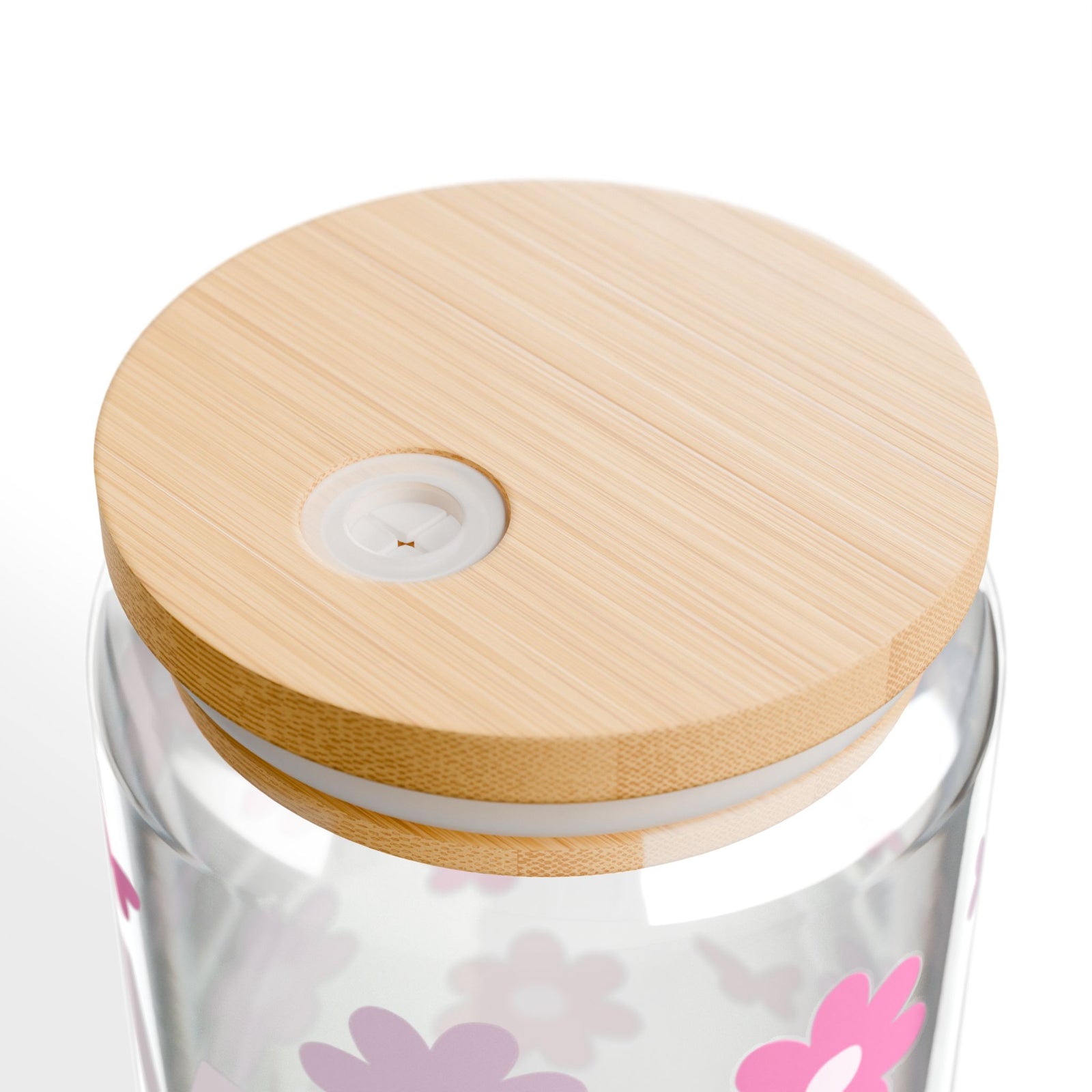Mama Floral Tumbler Sipper Glass 16oz — Reusable Drink Jar with Lid & Straw