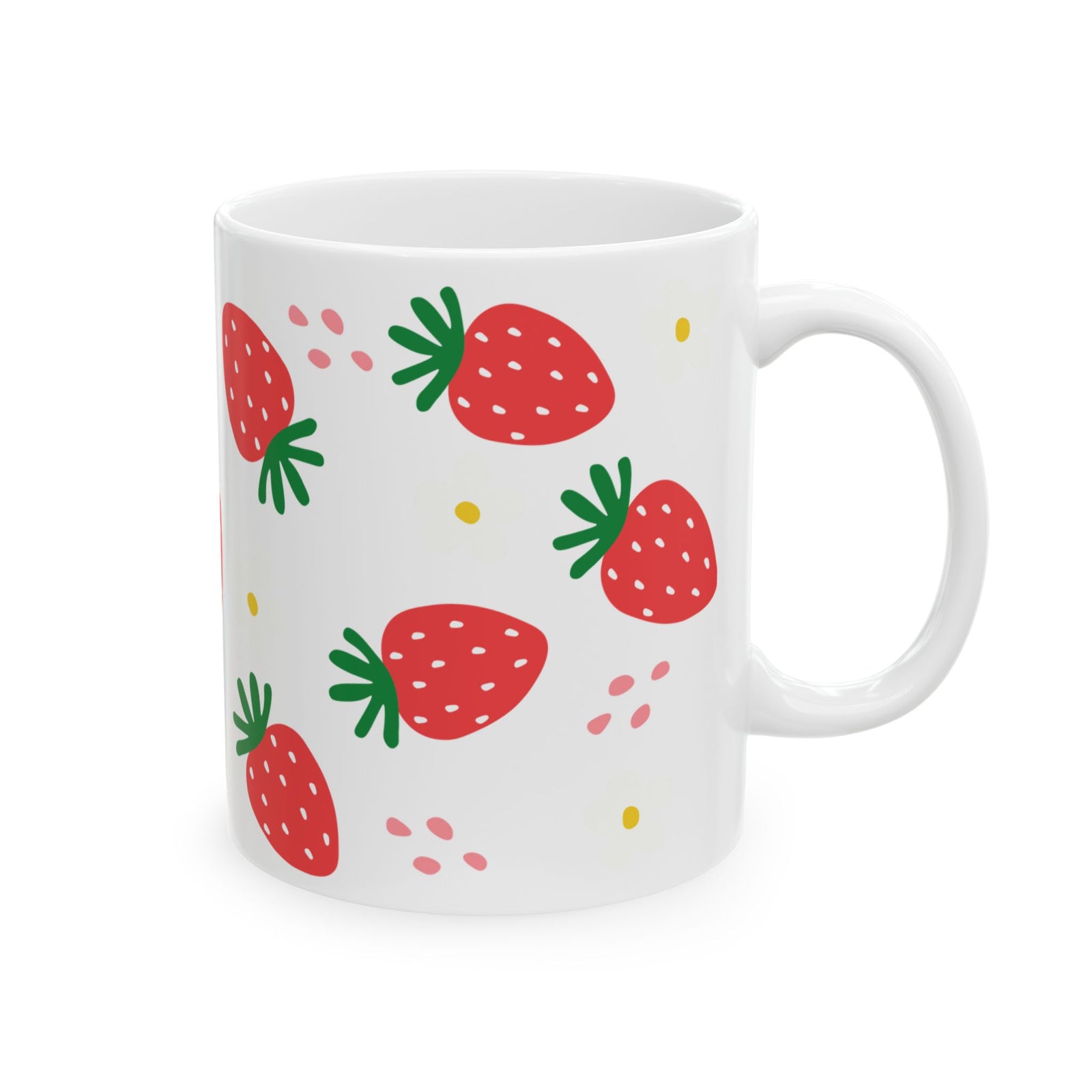 Strawberries Cute Ceramic Mug Coffee Cup (11oz & 15oz)