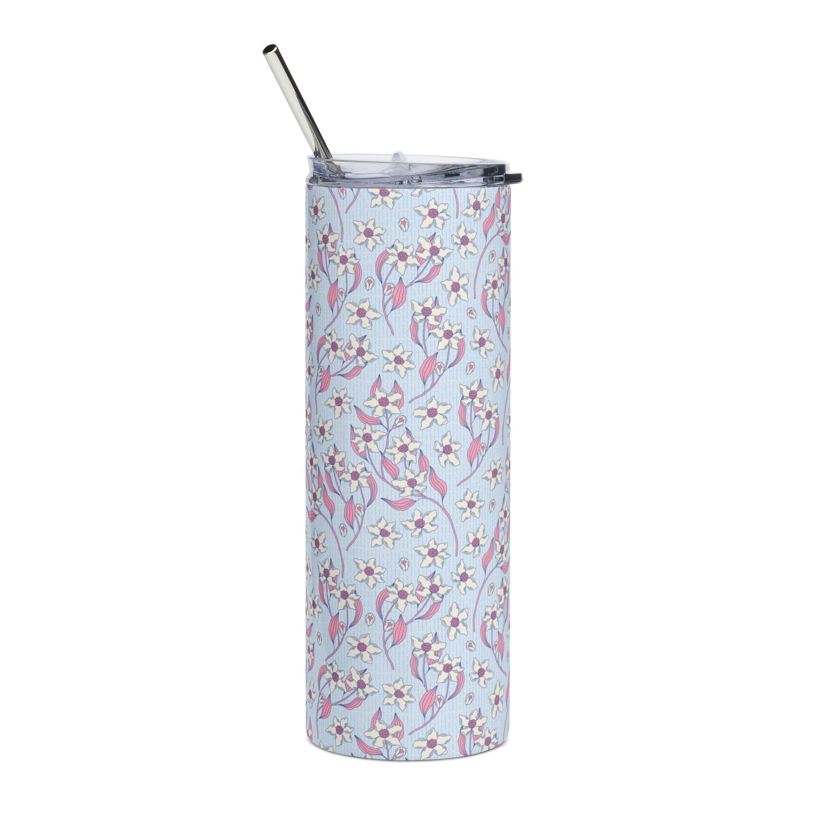 Pastel Sea Blooms 20oz Floral Stainless Steel Tumbler Travel Cup