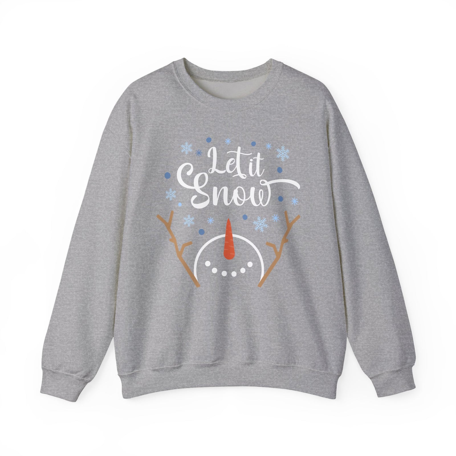 Let it Snow Happy Snowman Winter Crewneck Unisex Sweatshirt