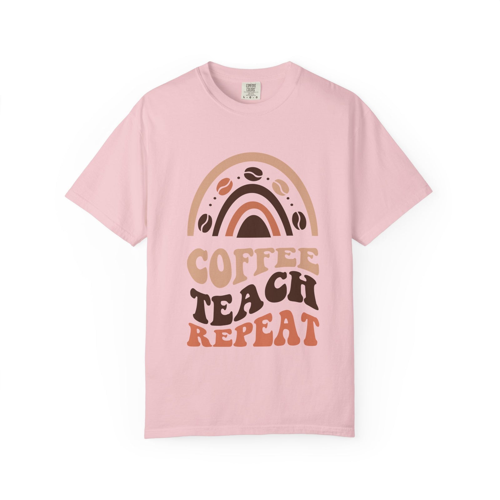 Coffee Teach Repeat Teacher Graphic T-Shirt Unisex Tee