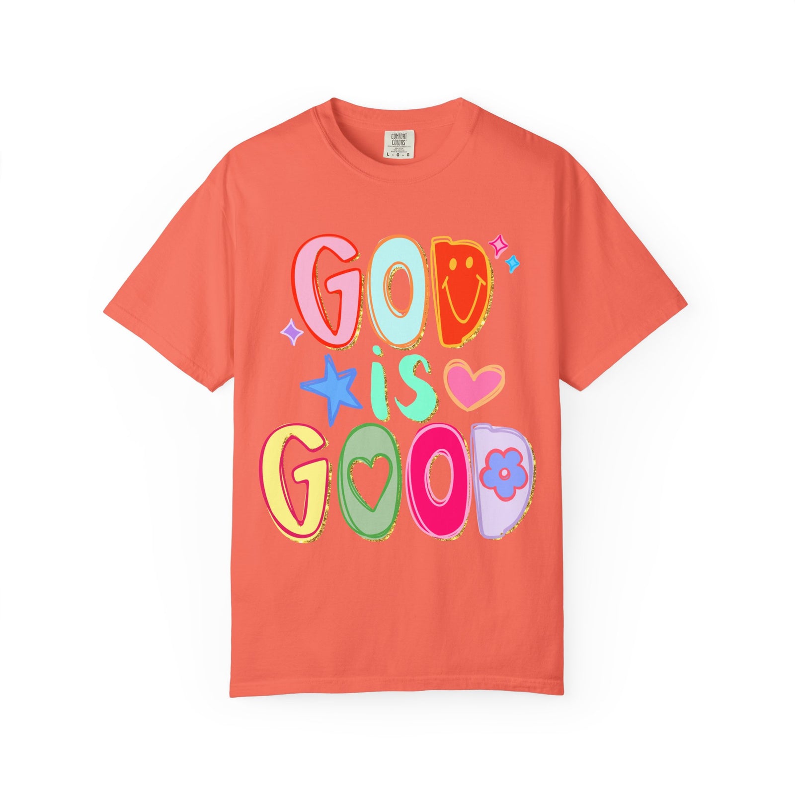 God Is Good T-Shirt Colorful Cute Faith Graphic Tee