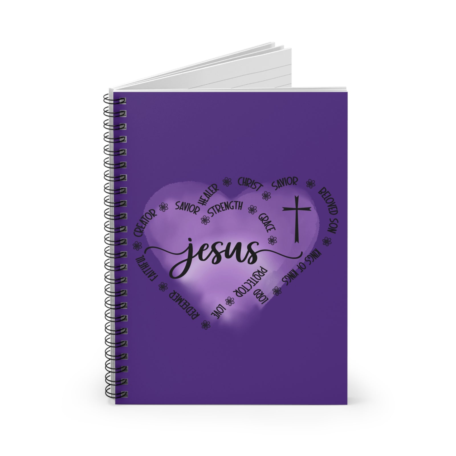 Jesus King of Kings Christian Ruled Spiral Notebook Journal