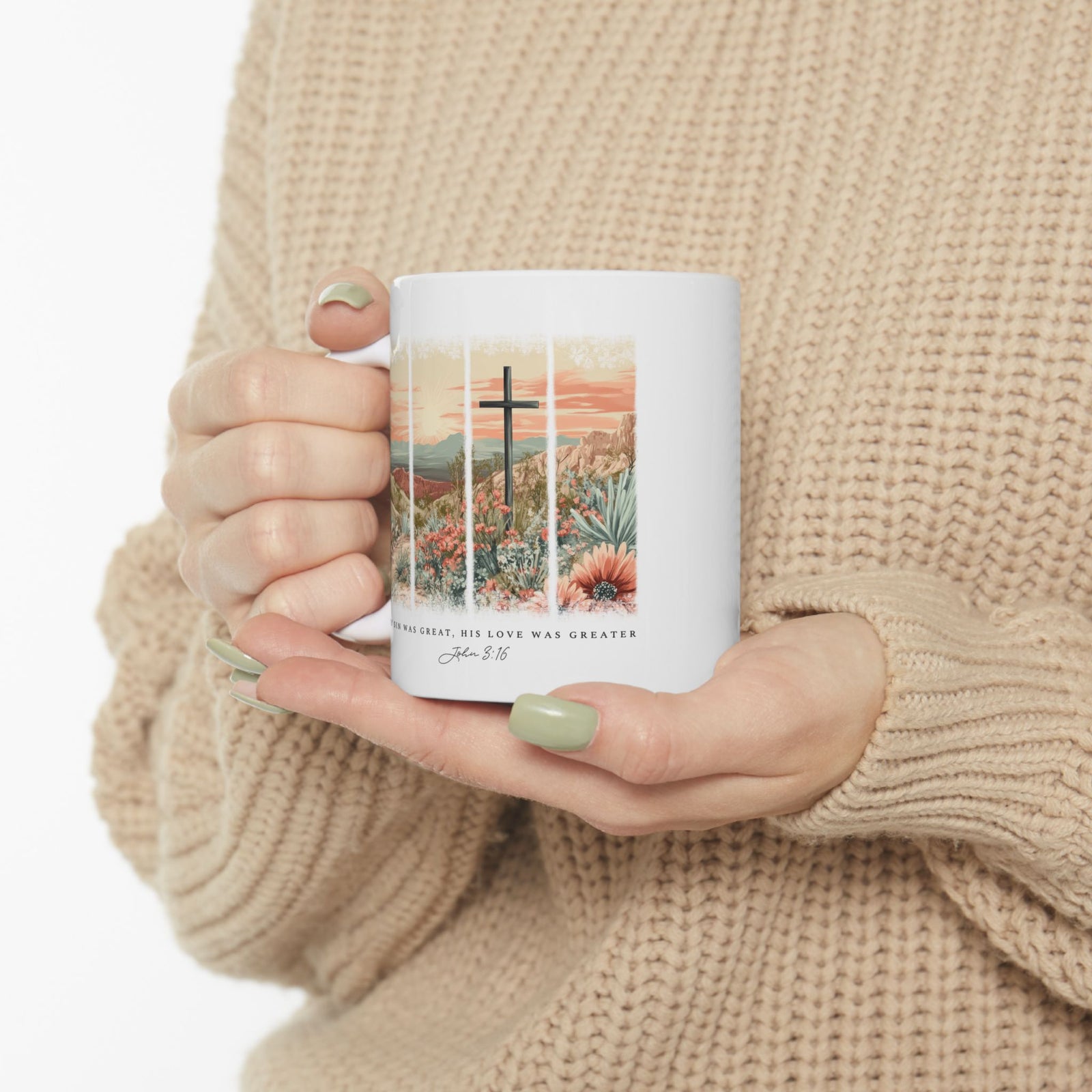 My Sin Was Great John 3:16 Christian Ceramic Mug Coffee Cup (11oz & 15oz)