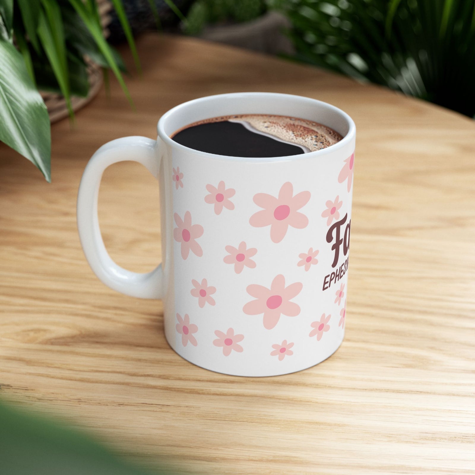 Faith Ephesians 2:8 Floral Ceramic Mug — Inspirational Christian Coffee Cup (11oz, 15oz) - Sydney So Sweet