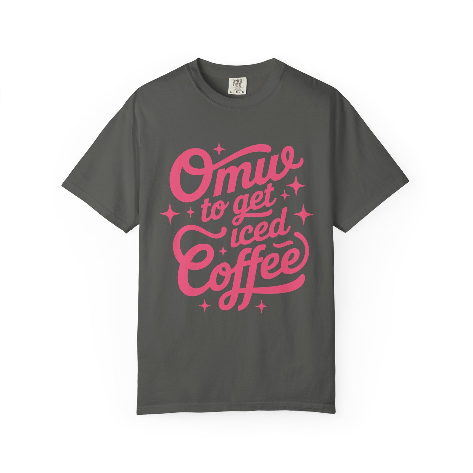 On My Way to Get Iced Coffee T-Shirt Cute Retro Script Coffee Graphic Tee