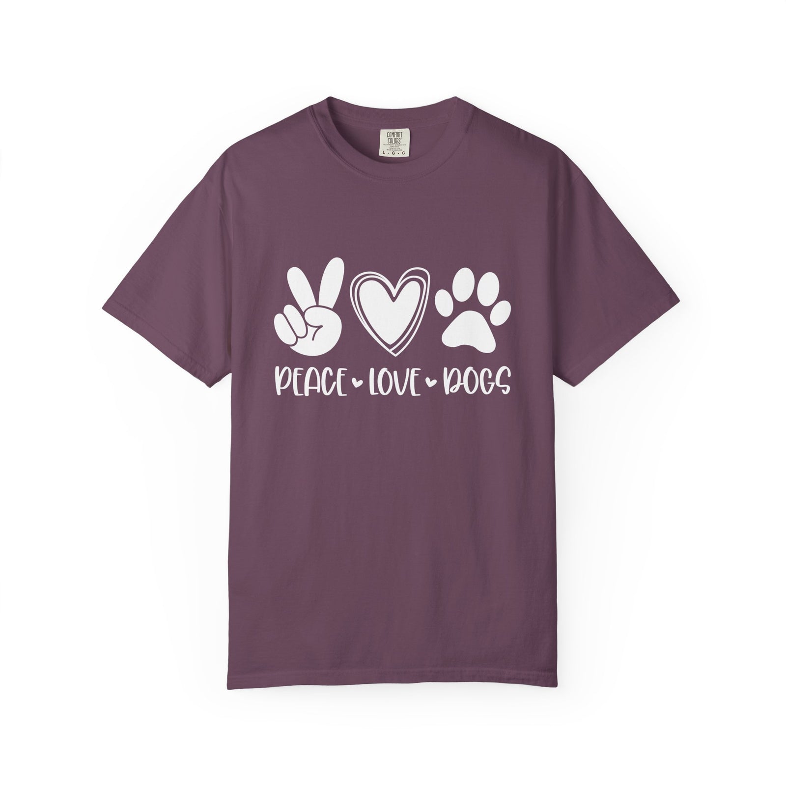 Peace Love Dogs T-Shirt Cute Dog Mom Graphic Tee
