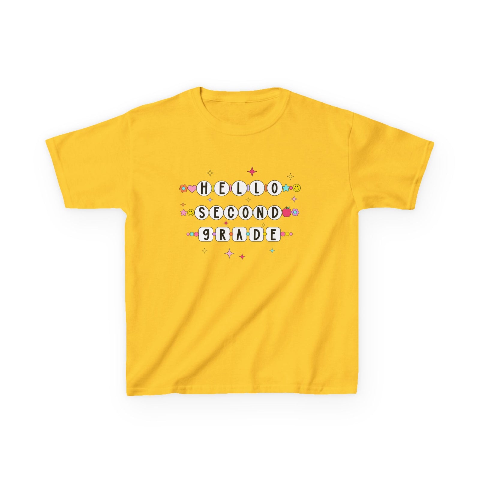 Friendship Bracelets Hello Second Grade Kids Tee Cute 2nd Grade Back to School T-Shirt