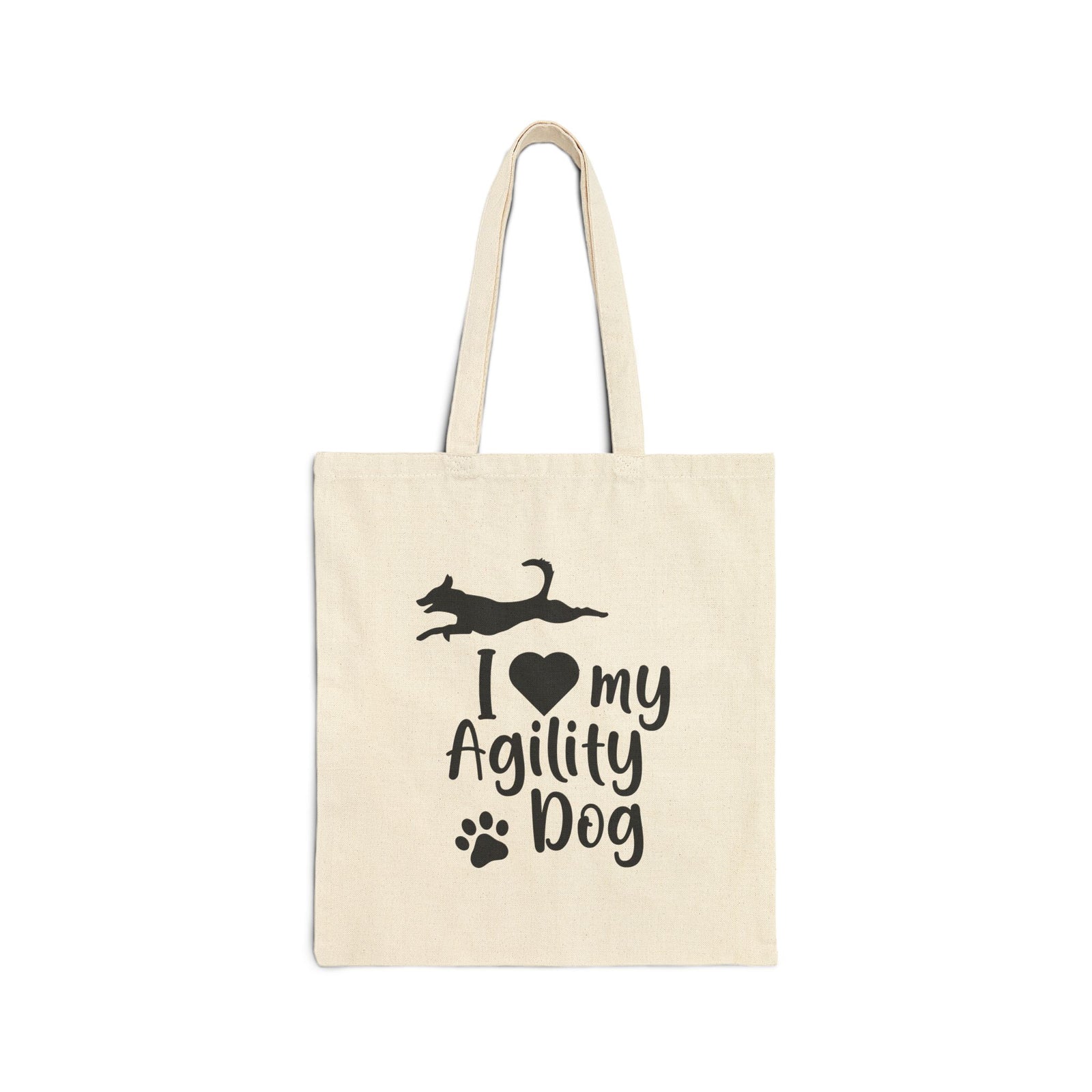 I Love My Agility Dog Canvas Tote Bag