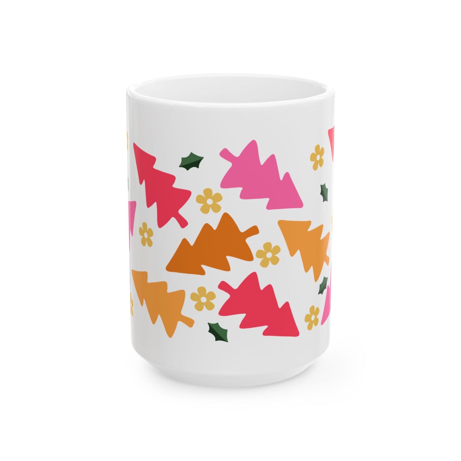 Groovy Christmas Holiday Ceramic Mug Coffee Cup (11oz & 15oz)