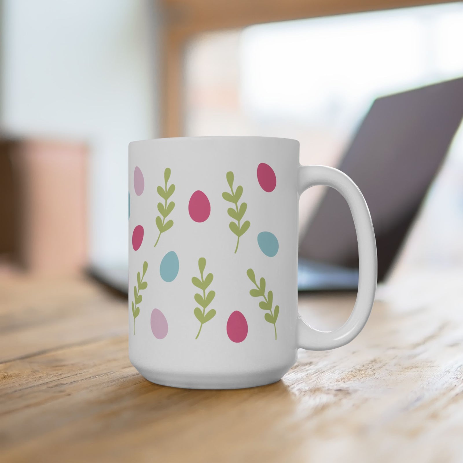 Egg Hunt Cute Ceramic Mug Coffee Cup (11oz & 15oz)