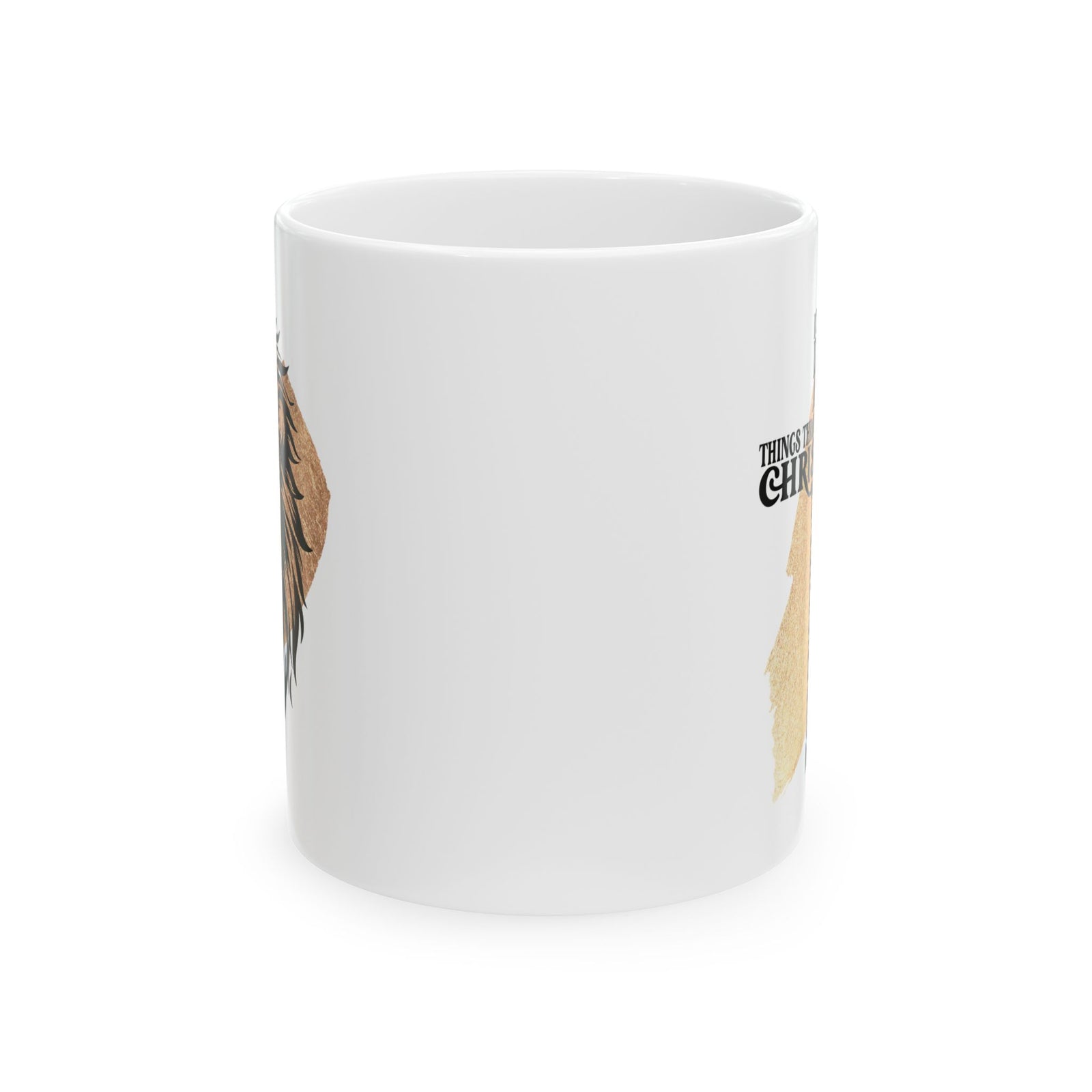 All Things Through Christ Christian Ceramic Coffee Cup (11oz, 15oz) - Sydney So Sweet