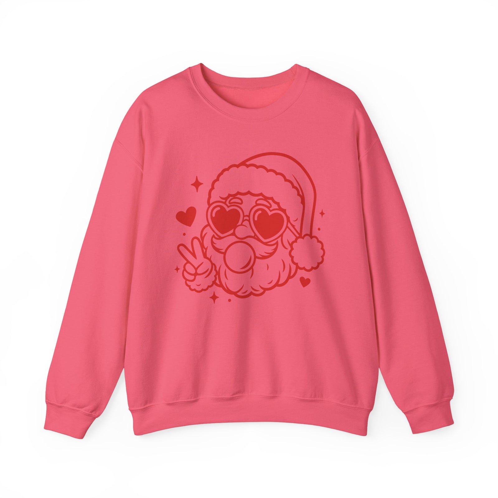 Cool Santa Baby Bubblegum Heavy Blend Women's Crewneck Cozy Christmas Graphic Sweatshirt - Sydney So Sweet