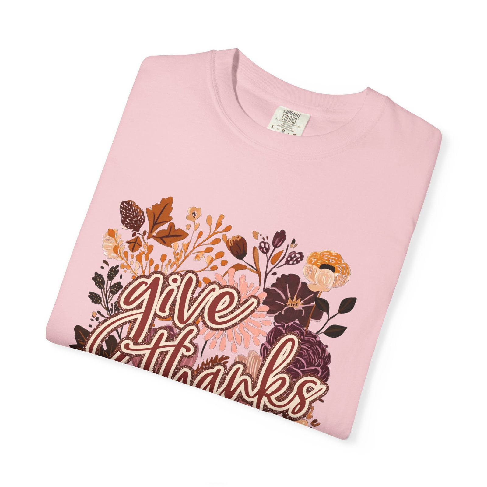 Give Thanks T-Shirt Fall Pumpkin Thanksgiving Graphic Tee