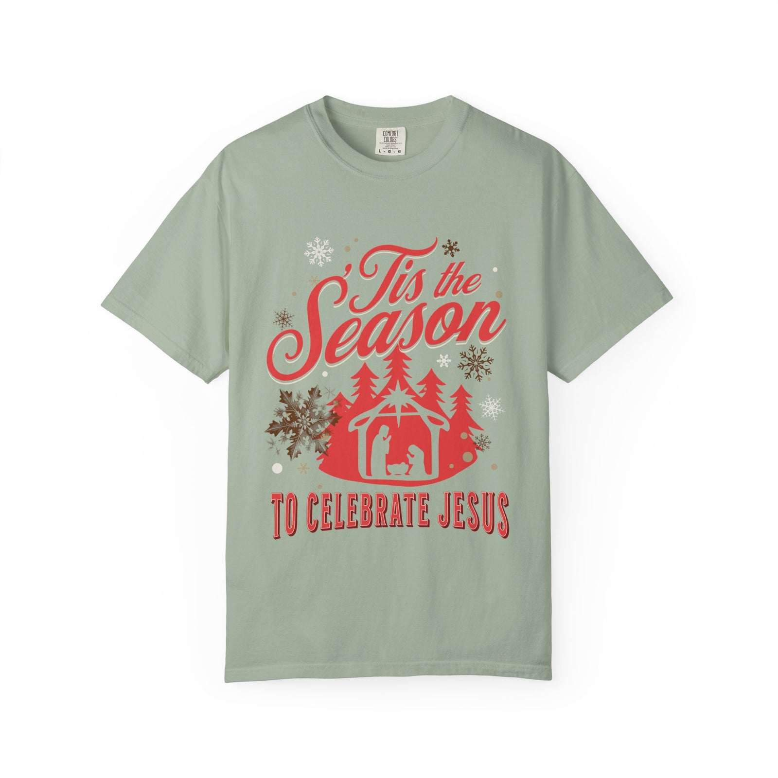 Tis the Season to Celebrate Jesus Christmas T-Shirt Christian Graphic Tee