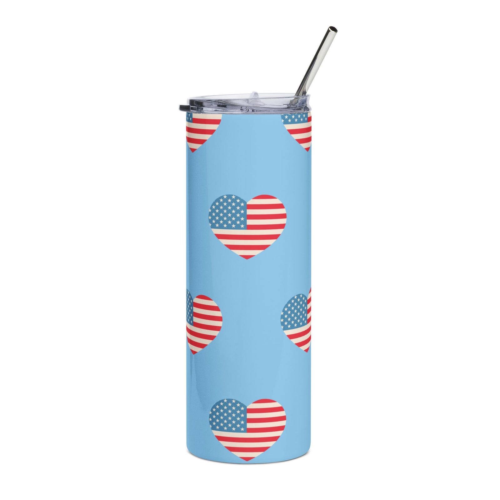 American Sweetheart Patriotic Heart Stainless Steel Tumbler Insulated Travel Cup