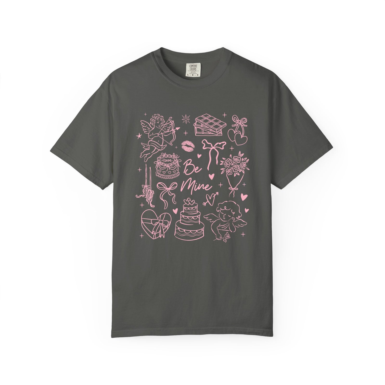 Be Mine Valentine's Day Doodles Cute Graphic Unisex Short Sleeve Tee
