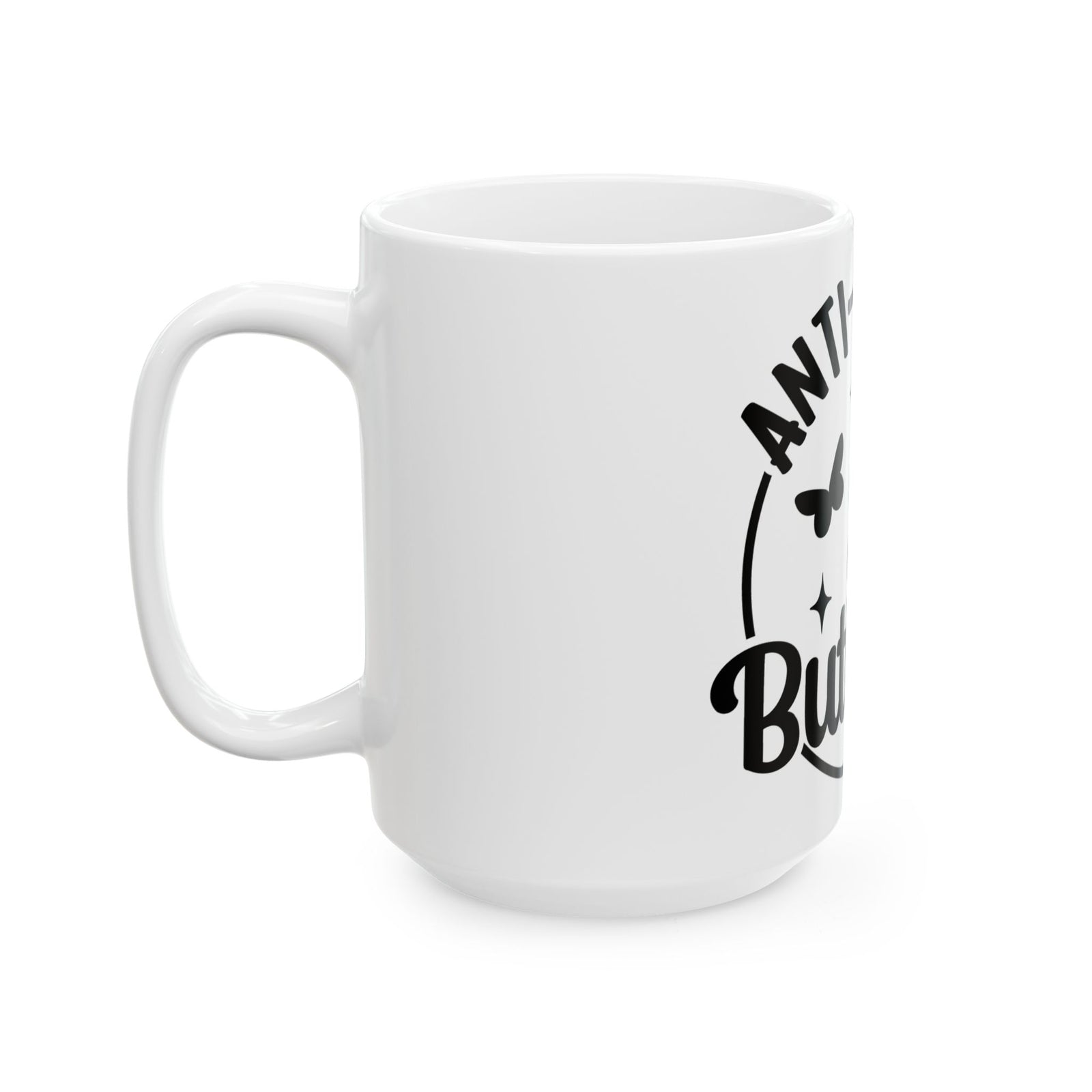 Anti-Social Butterfly Cute Ceramic Mug Coffee Cup (11oz & 15oz)