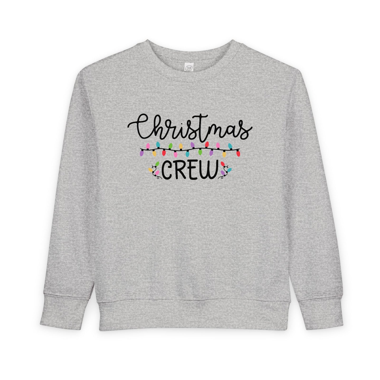 Christmas Crew Toddler Sweatshirt Cute Kids Holiday Pullover with String Lights - Sydney So Sweet