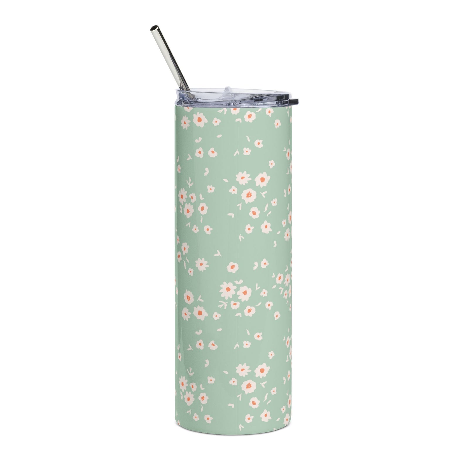 Mint Boho Daisy 20oz Floral Stainless Steel Tumbler Travel Cup