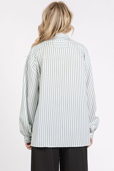 Mittoshop Button Down Striped Long Sleeve Shirt - Sydney So Sweet